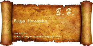 Buga Havaska névjegykártya